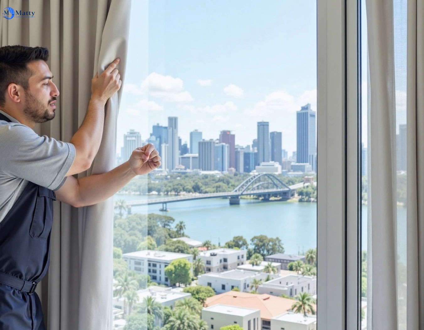 Professional curtain steam cleaning service hoppers-crossing-vic QLD by Matty Curtain Cleaning